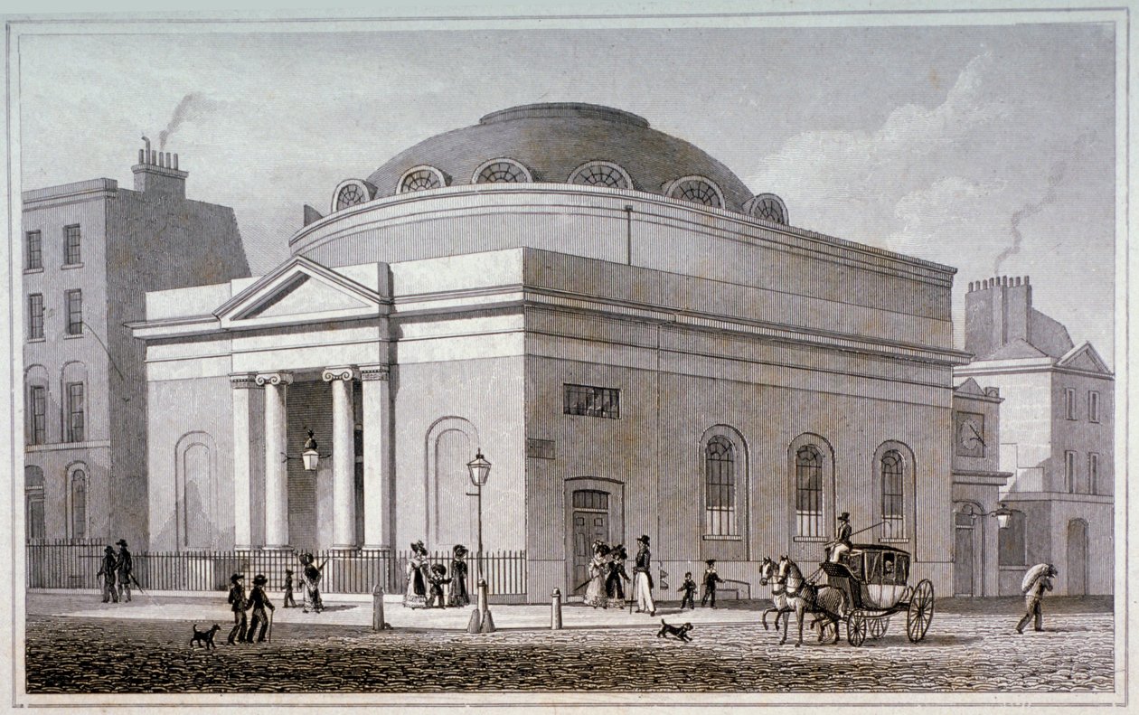 Capilla de Albion, Londres, c. 1827 de Thomas Hosmer Shepherd