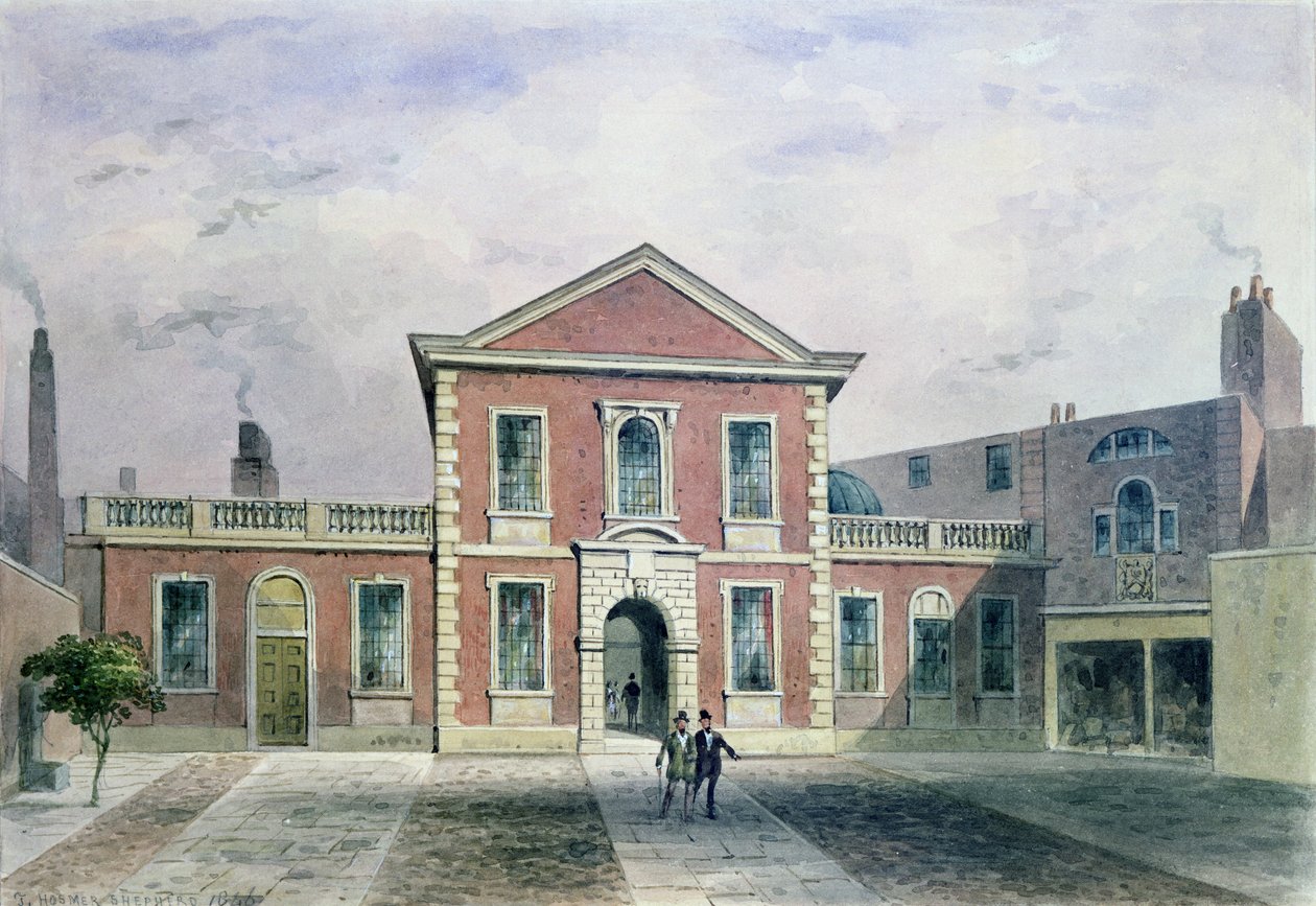 Salón de los cirujanos barberos, 1846 de Thomas Hosmer Shepherd