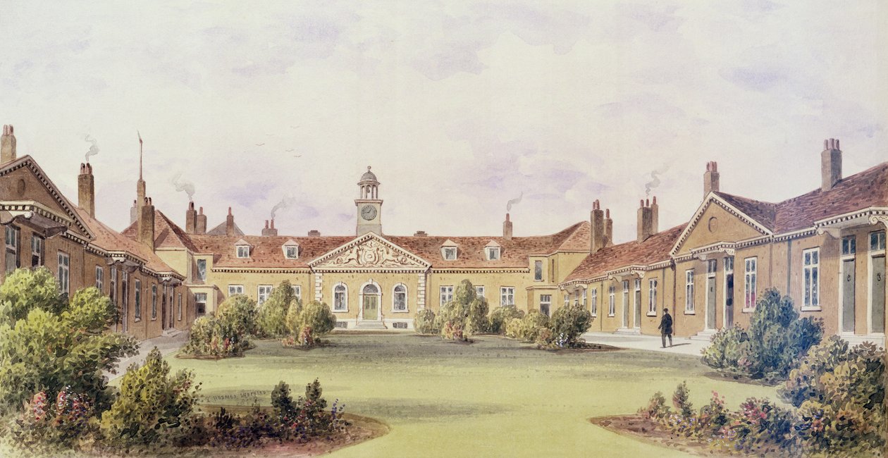 Hospital Emanuel, Tothill Fields, 1850 de Thomas Hosmer Shepherd