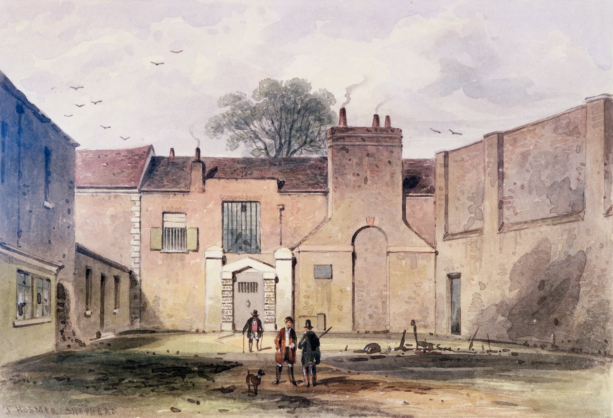 Entrada a la prisión de Tothill Fields, 1850 de Thomas Hosmer Shepherd