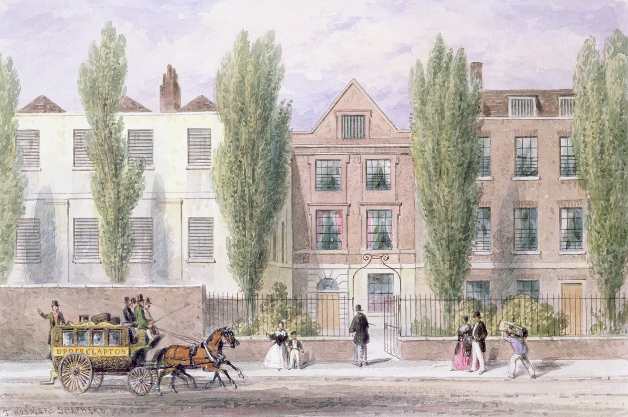 Casa de Fisher, Lower Street, Islington, 1838 de Thomas Hosmer Shepherd