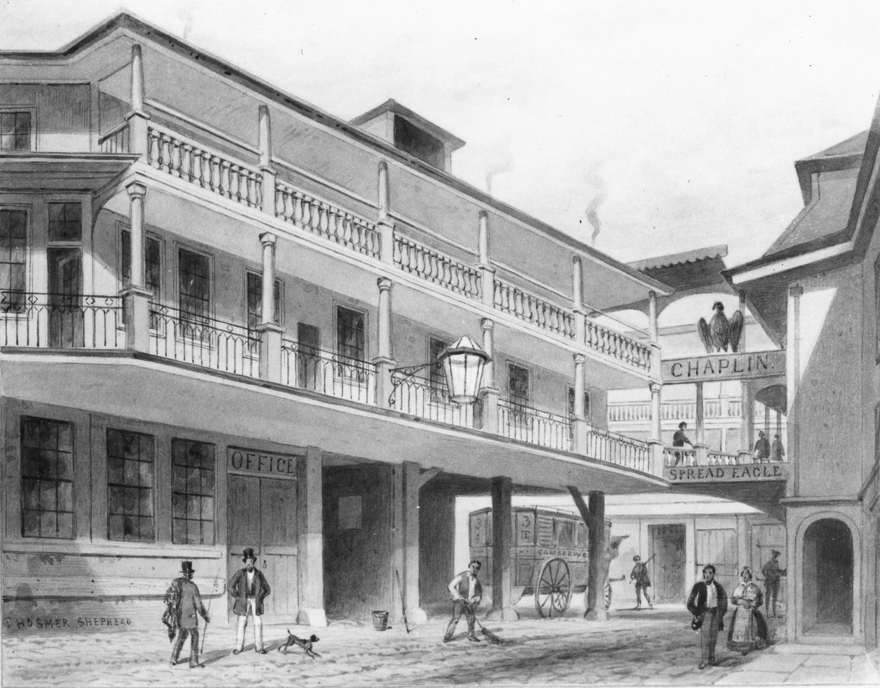 El Águila Extendida en Gracechurch Street de Thomas Hosmer Shepherd