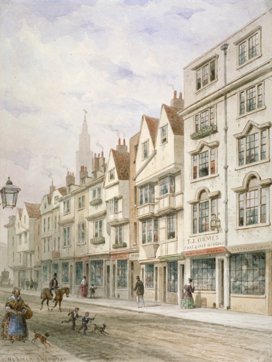 Calle Wych, Westminster, Londres, ca. 1850 de Thomas Hosmer Shepherd