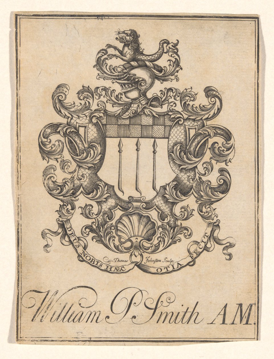 Ex libris de William P. Smith de Thomas Johnston