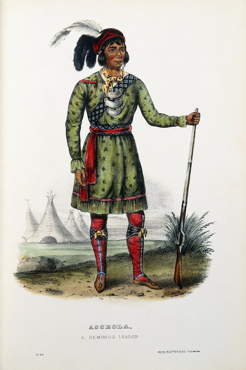 Asseola, un líder seminola de Thomas Loraine (after) McKenney