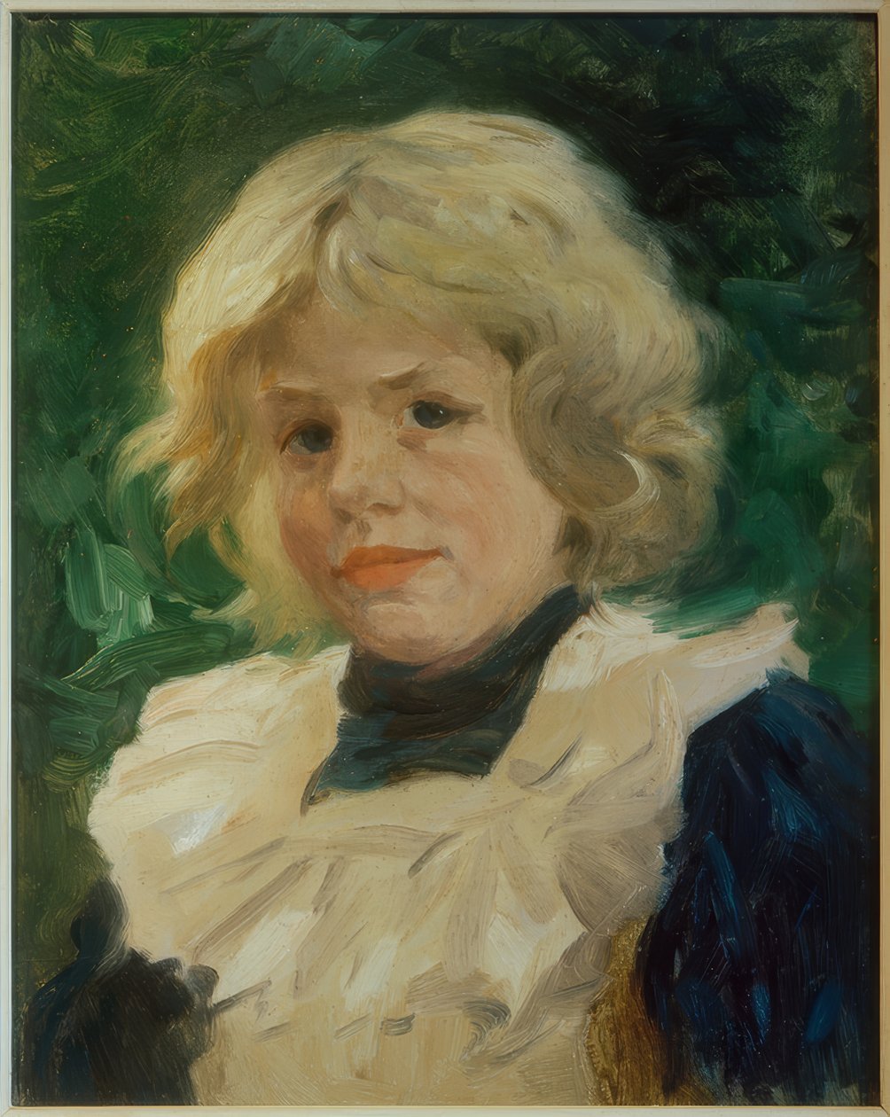 Retrato de una niña rubia de Thomas Ludwig Herbst