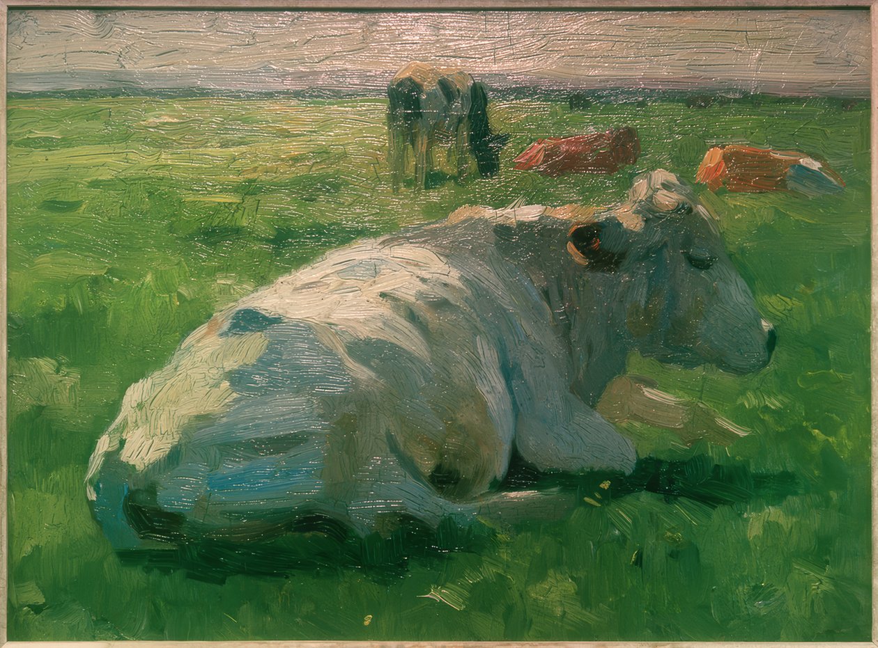 Vaca acostada de Thomas Ludwig Herbst