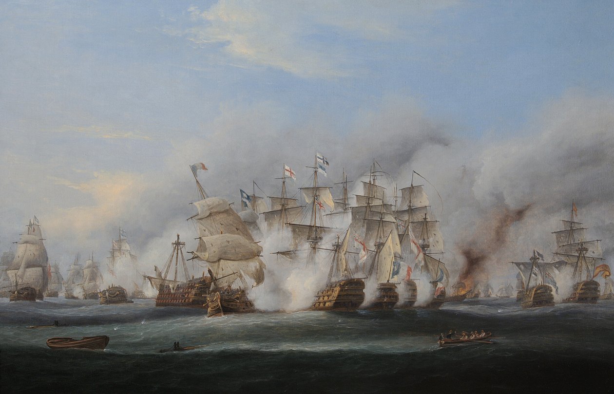 La batalla de Trafalgar de Thomas Luny