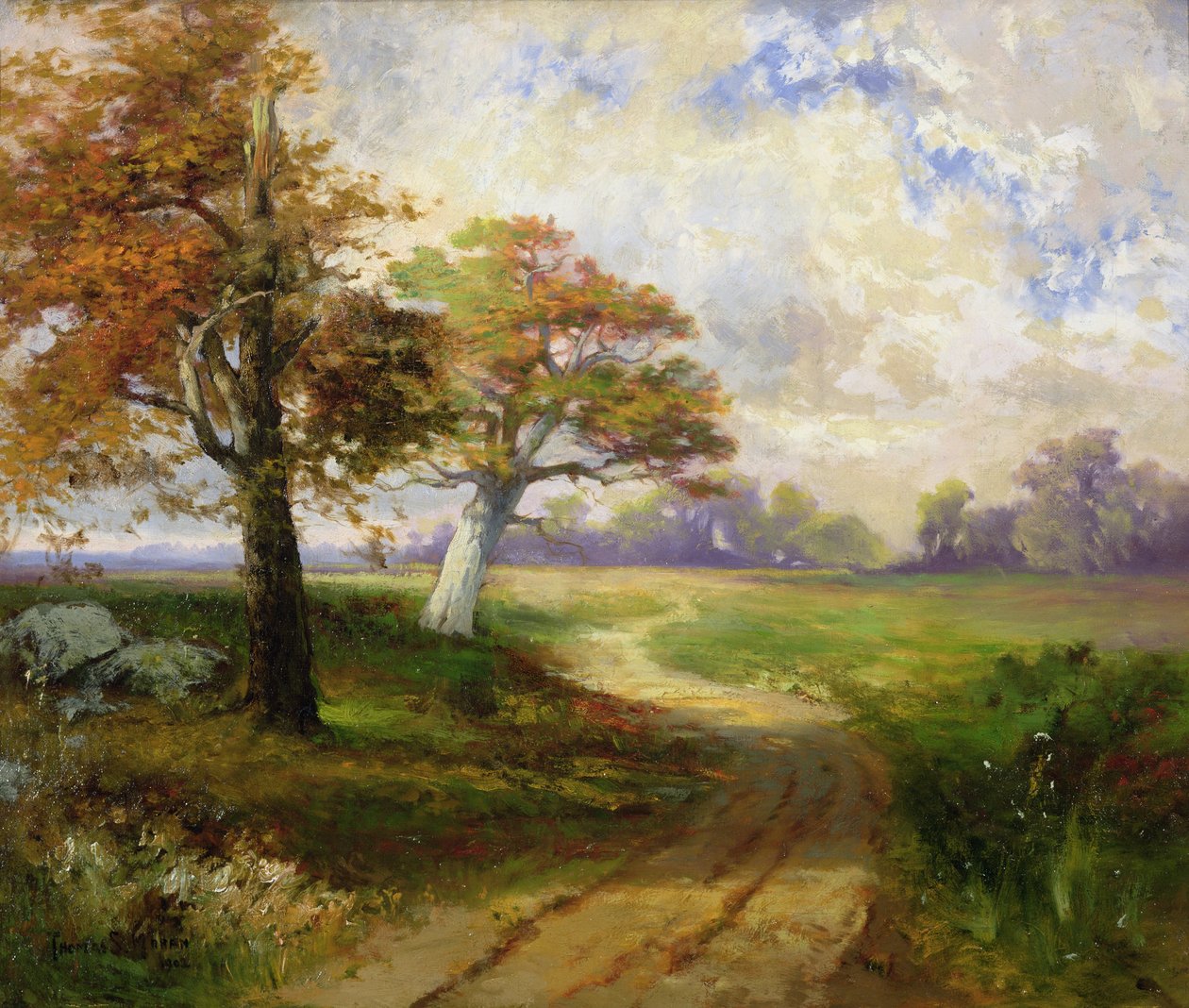 Escena de otoño de Thomas Moran