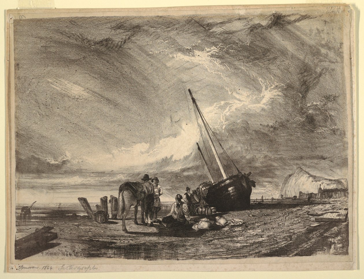 Barco de pesca varado de Thomas Moran