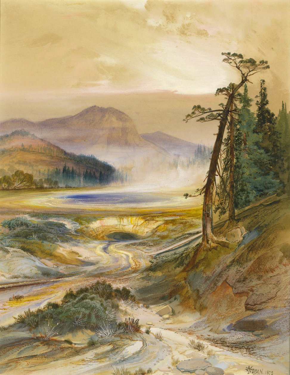Géiser Excelsior, Parque Yellowstone de Thomas Moran