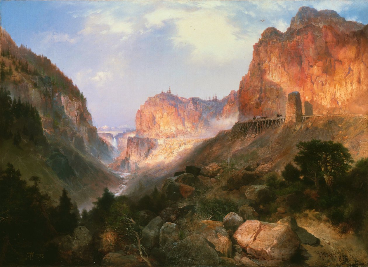 Puerta Dorada, Parque Nacional Yellowstone de Thomas Moran