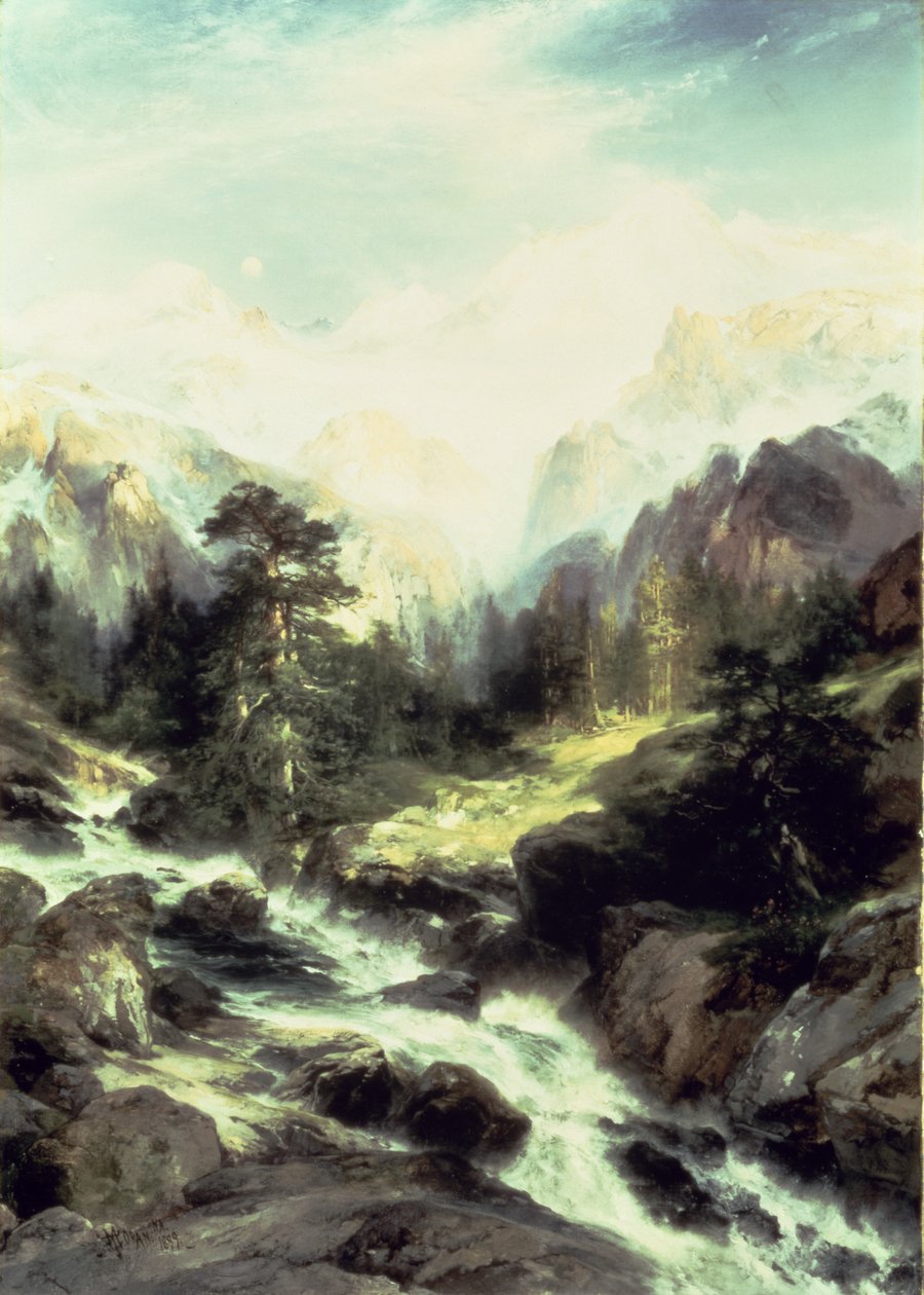 En la Cordillera Teton, 1899 de Thomas Moran