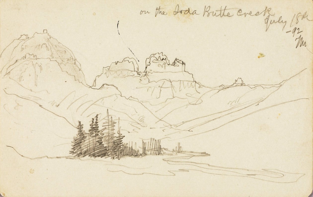 En el arroyo Soda Butte de Thomas Moran