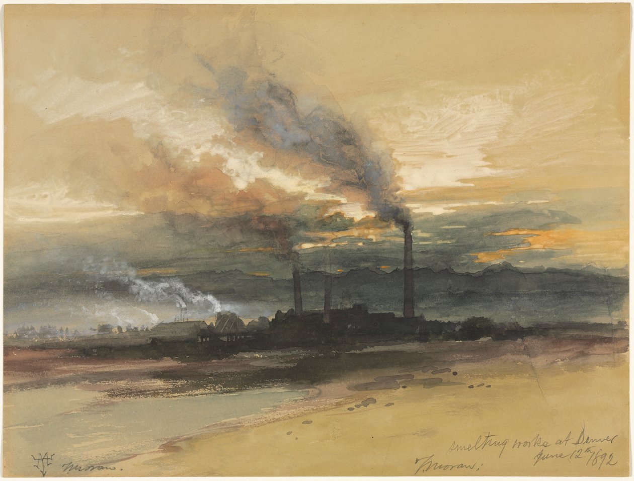 Fundiciones en Denver, 1892 de Thomas Moran