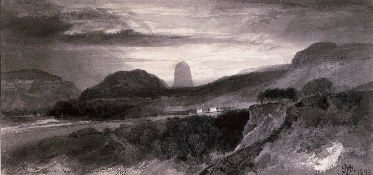 La Torre del Diablo de Johnstons de Thomas Moran