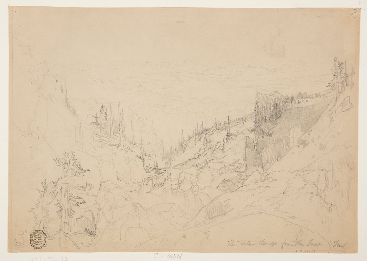 La cordillera Teton desde el este de Thomas Moran