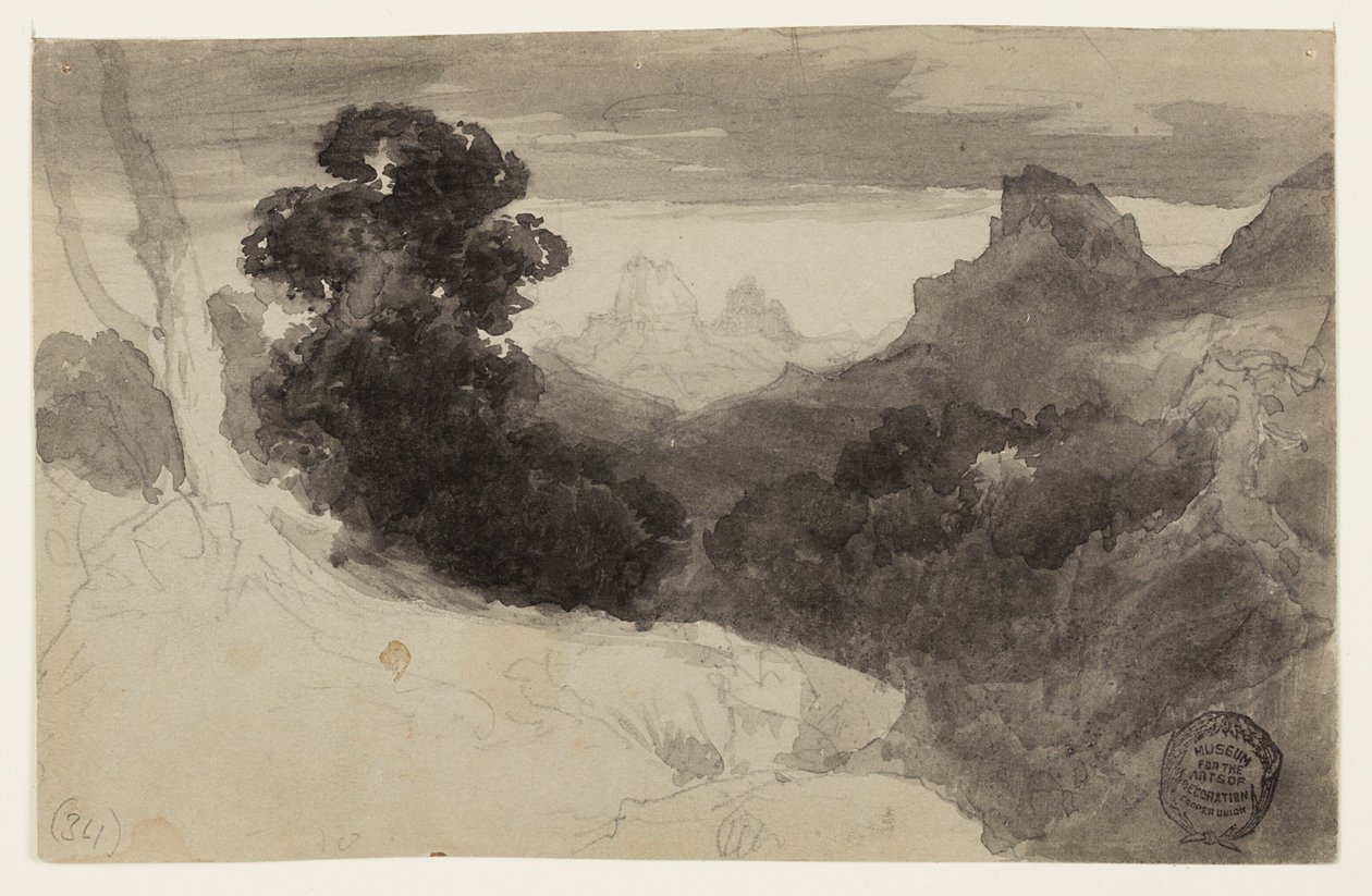 Vista de los Tetons, Wyoming de Thomas Moran
