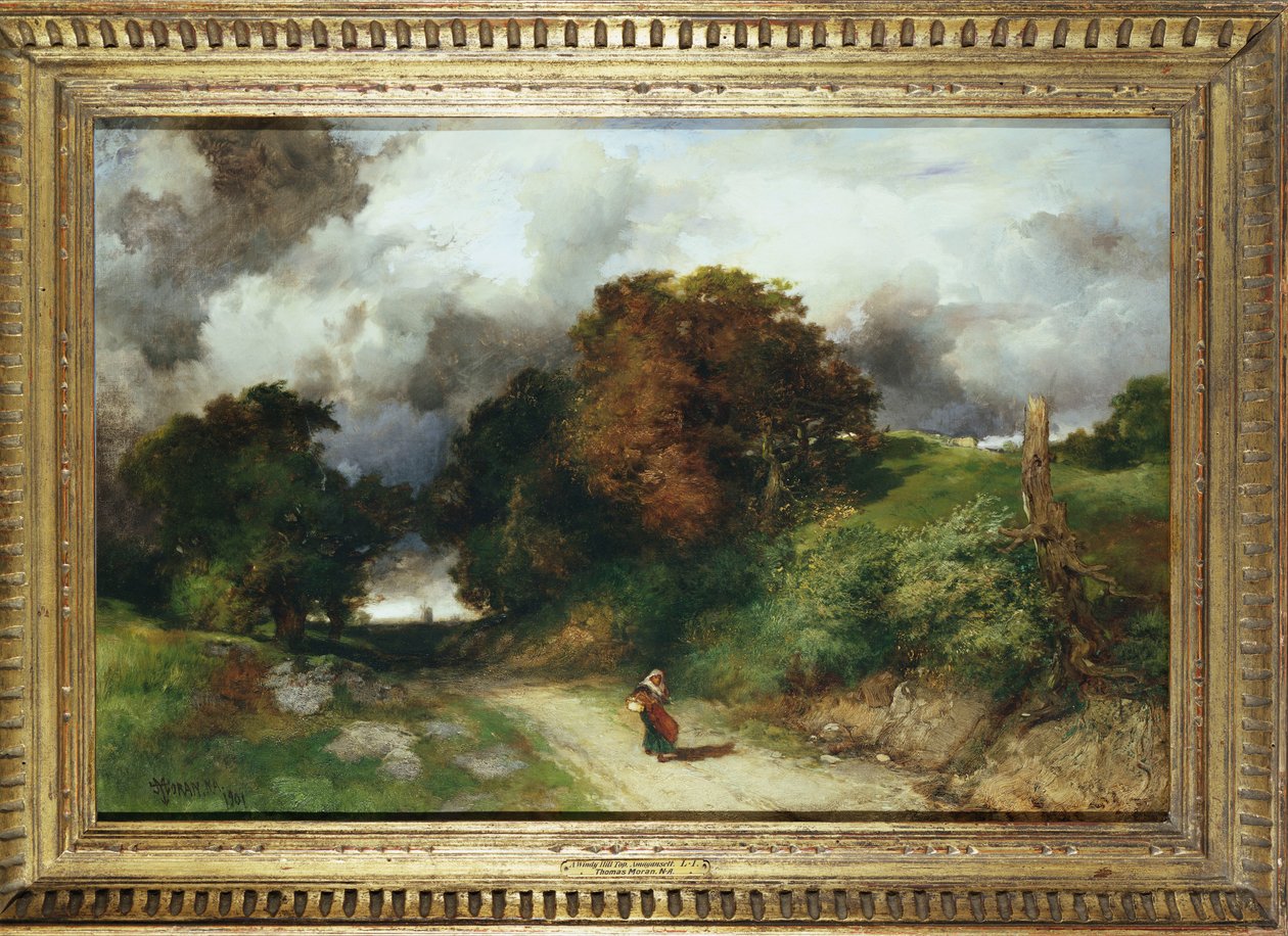 Colina ventosa, Amagansett, Long Island, 1901 de Thomas Moran