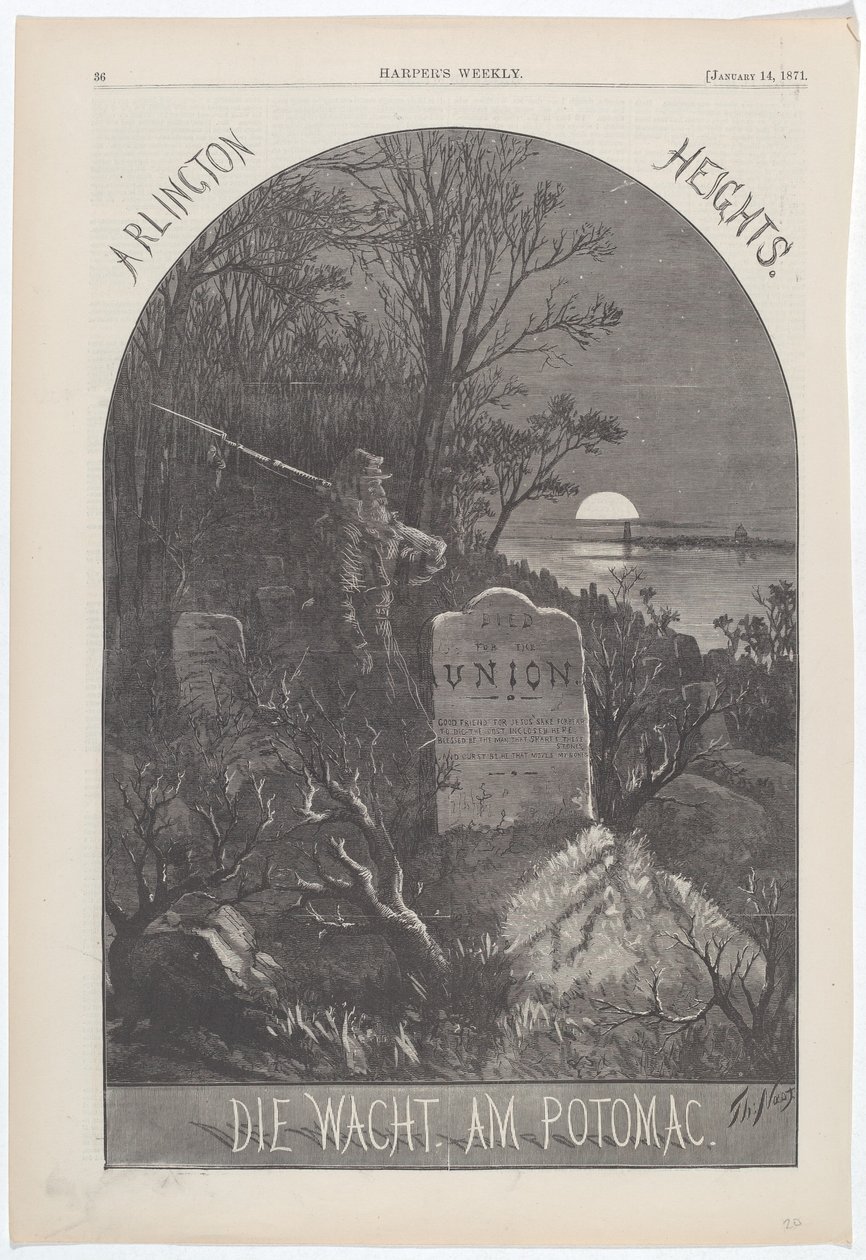 Arlington Heights. Die Wacht. Am Potomac. de Thomas Nast