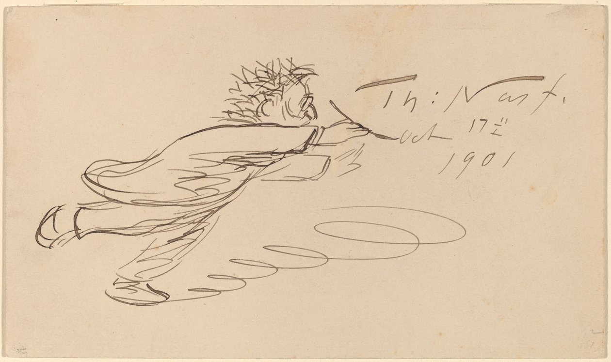Firma, "TH. Nast, 17 de octubre de 1901" de Thomas Nast
