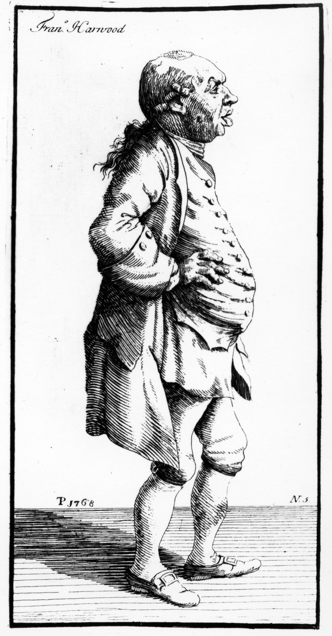 Caricatura de Francis Harwood, c.1770 de Thomas Patch