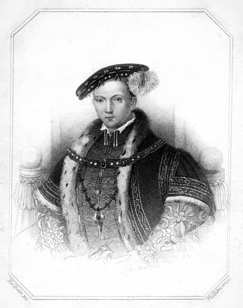 Eduardo VI, Rey de Inglaterra, siglo XIX de Thomas Phillibrown
