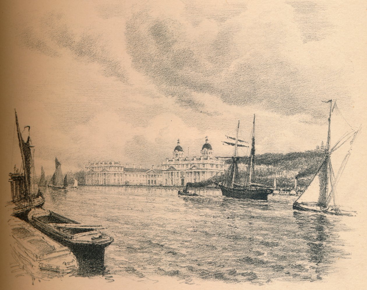 Palacio de Greenwich desde el Río de Thomas Robert Way