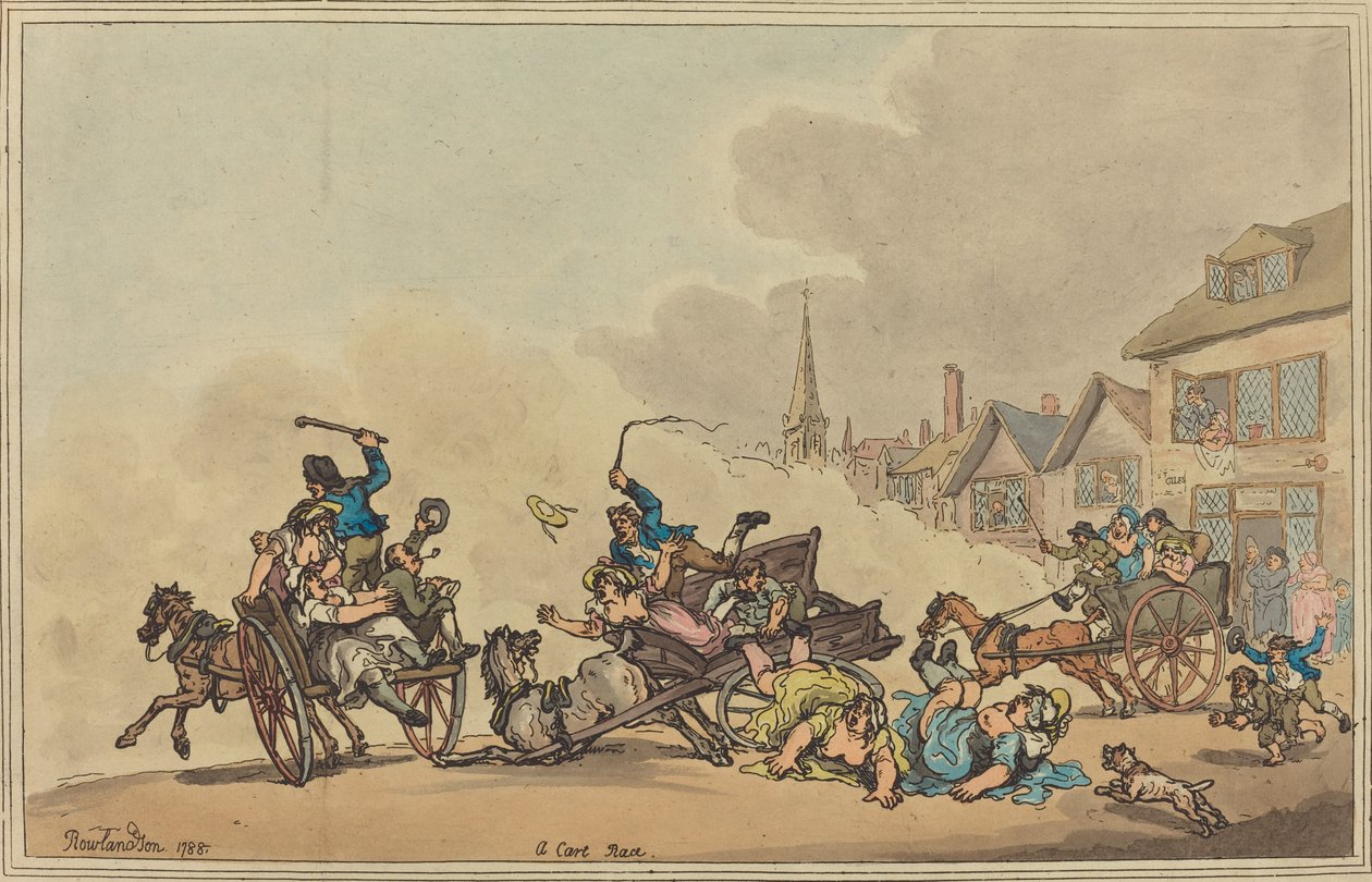 Una carrera de carros, 1788 de Thomas Rowlandson