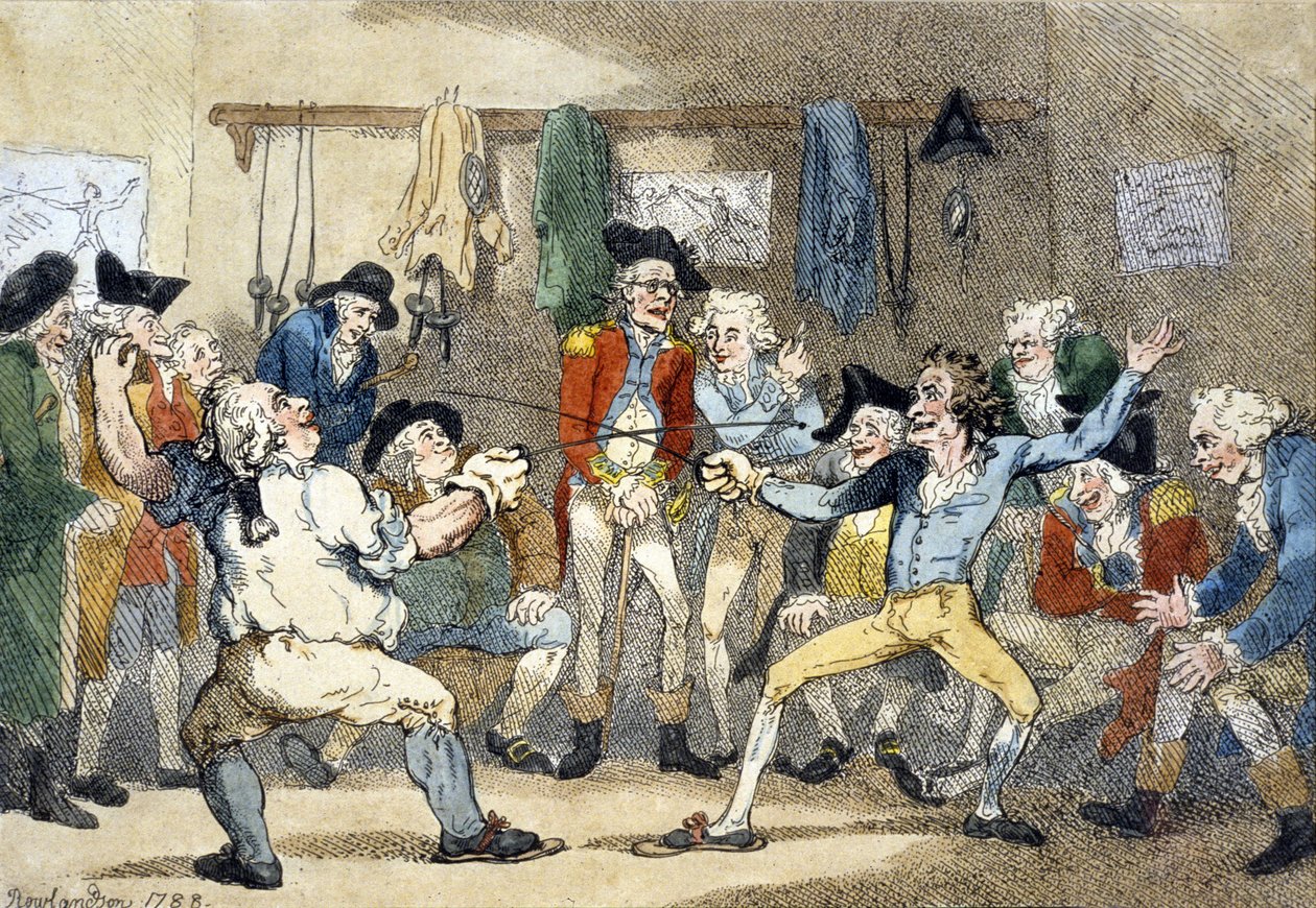 Un Combate de Esgrima de Thomas Rowlandson