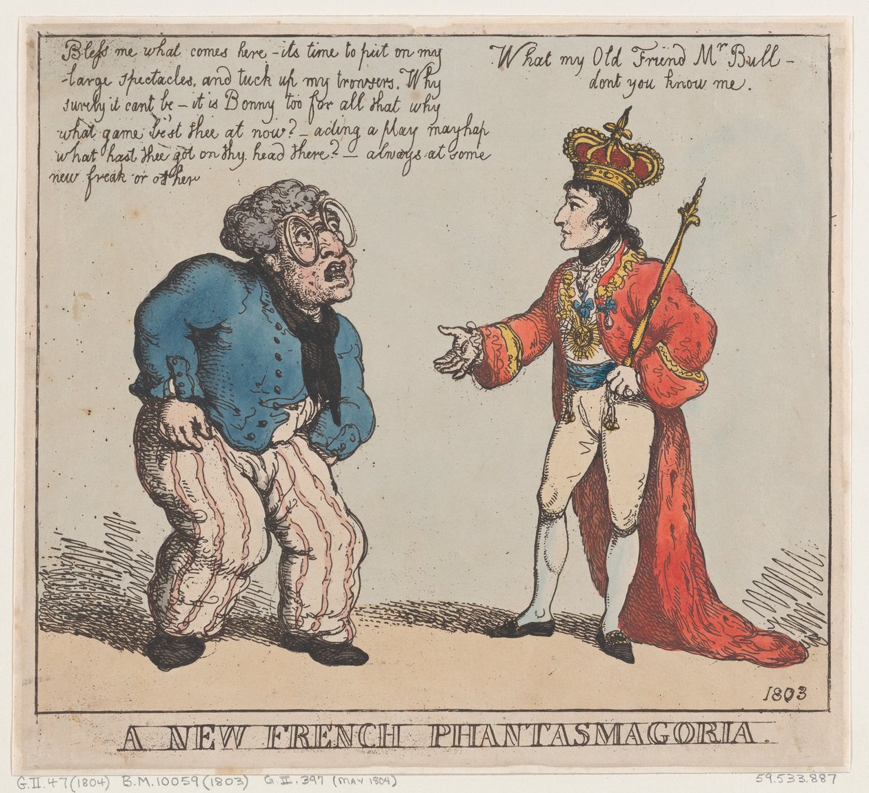 Una nueva fantasmagoría francesa, 1803 de Thomas Rowlandson