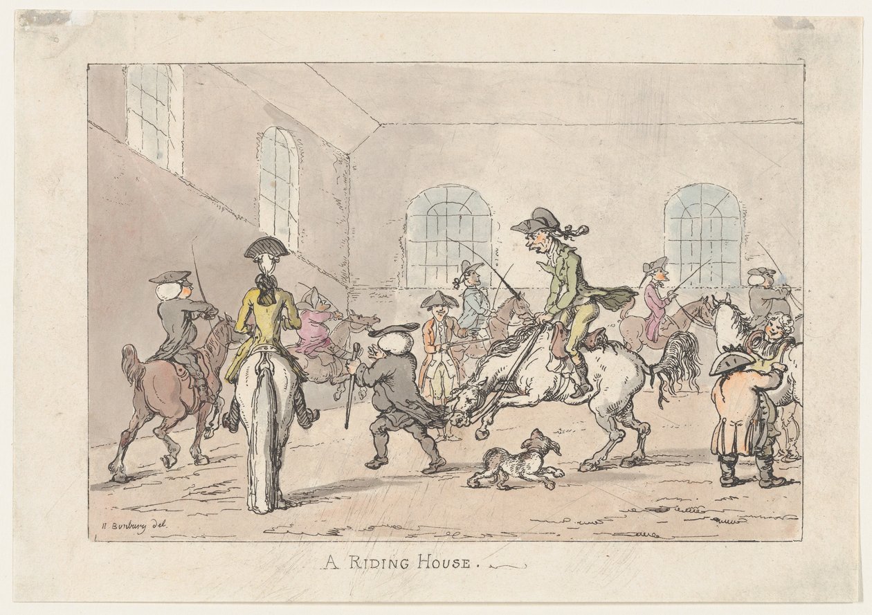 Una casa de equitación, 1799 de Thomas Rowlandson