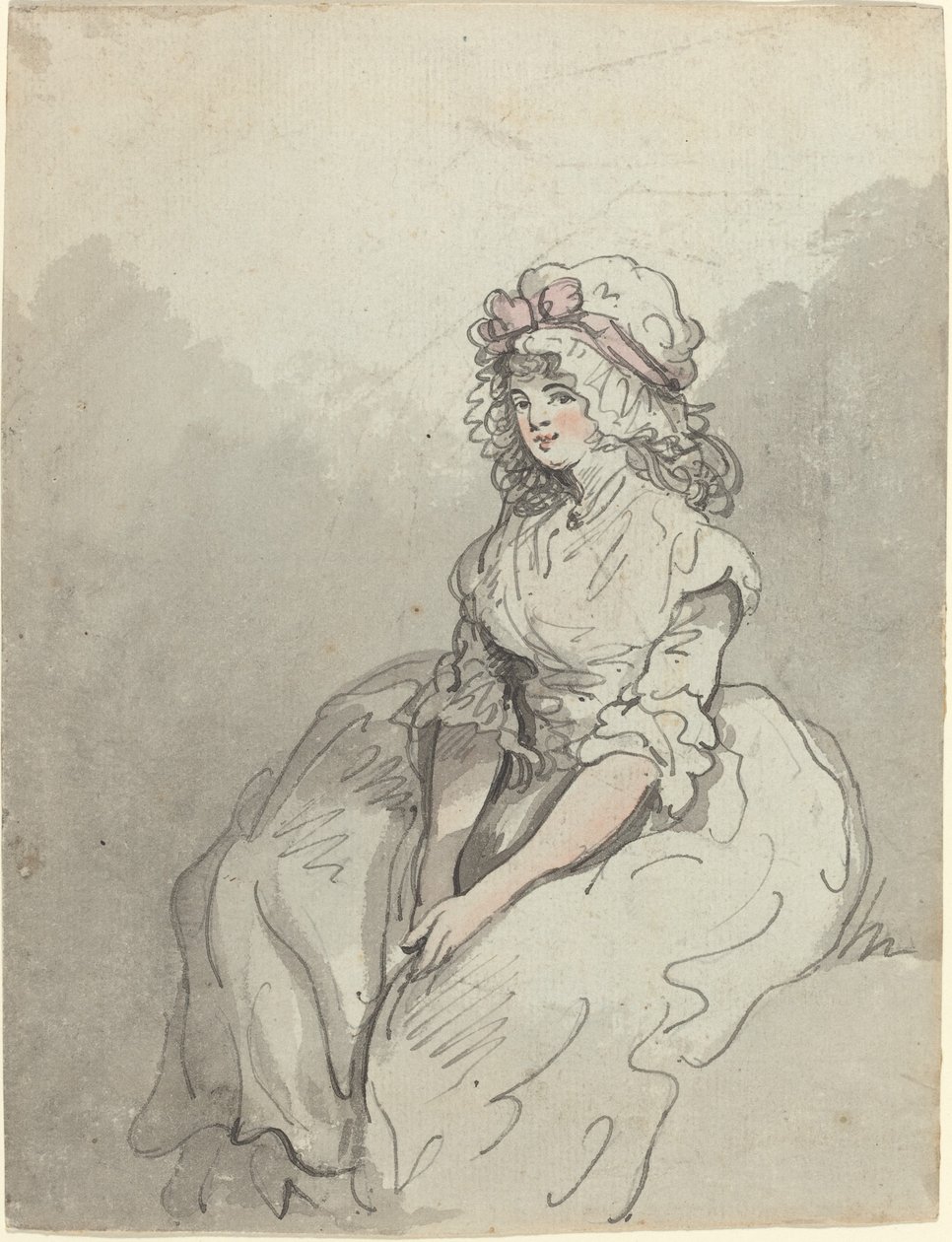 Una Joven Belleza Inglesa de Thomas Rowlandson