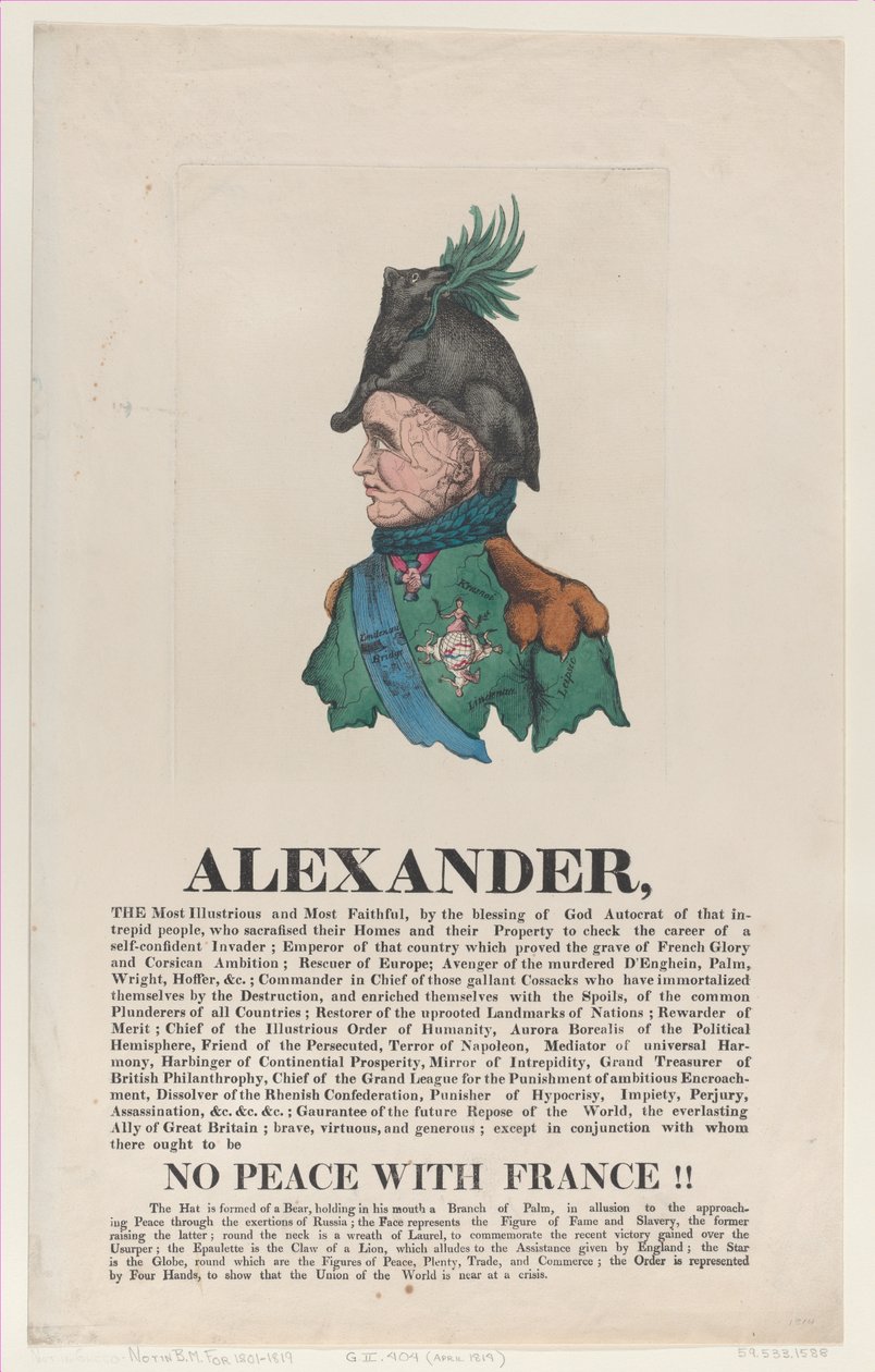 Alejandro, abril de 1814 de Thomas Rowlandson