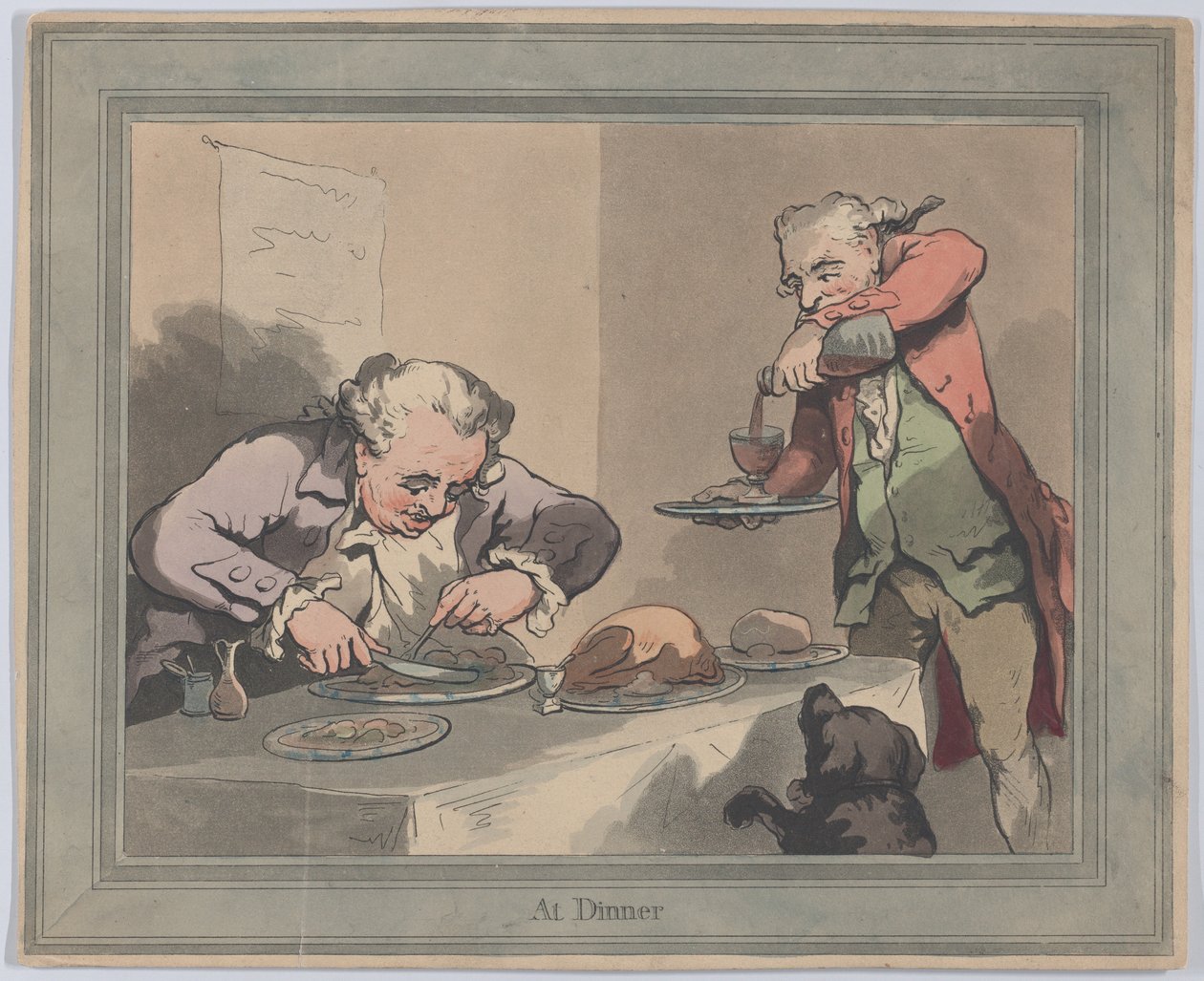En la cena de Thomas Rowlandson