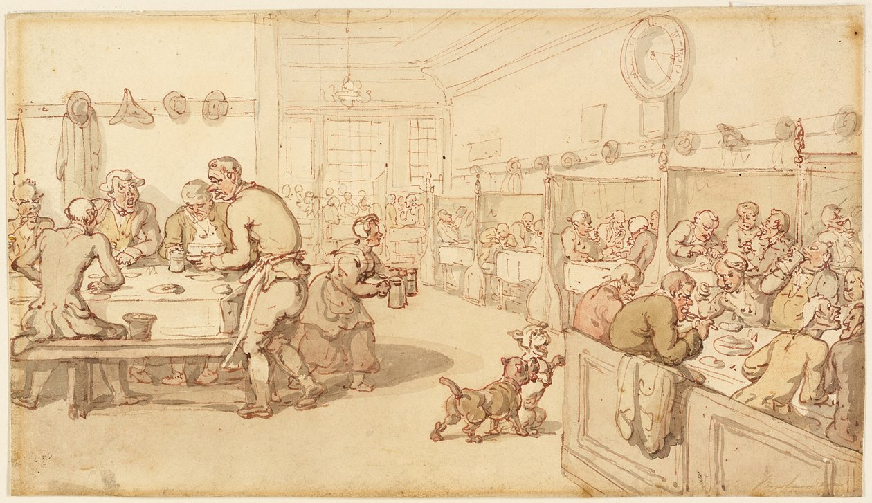 En una Antigua Casa de Comidas Inglesa de Thomas Rowlandson