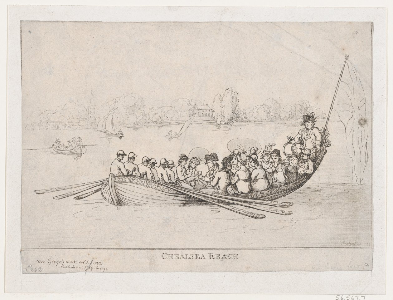 Chelsea Reach de Thomas Rowlandson
