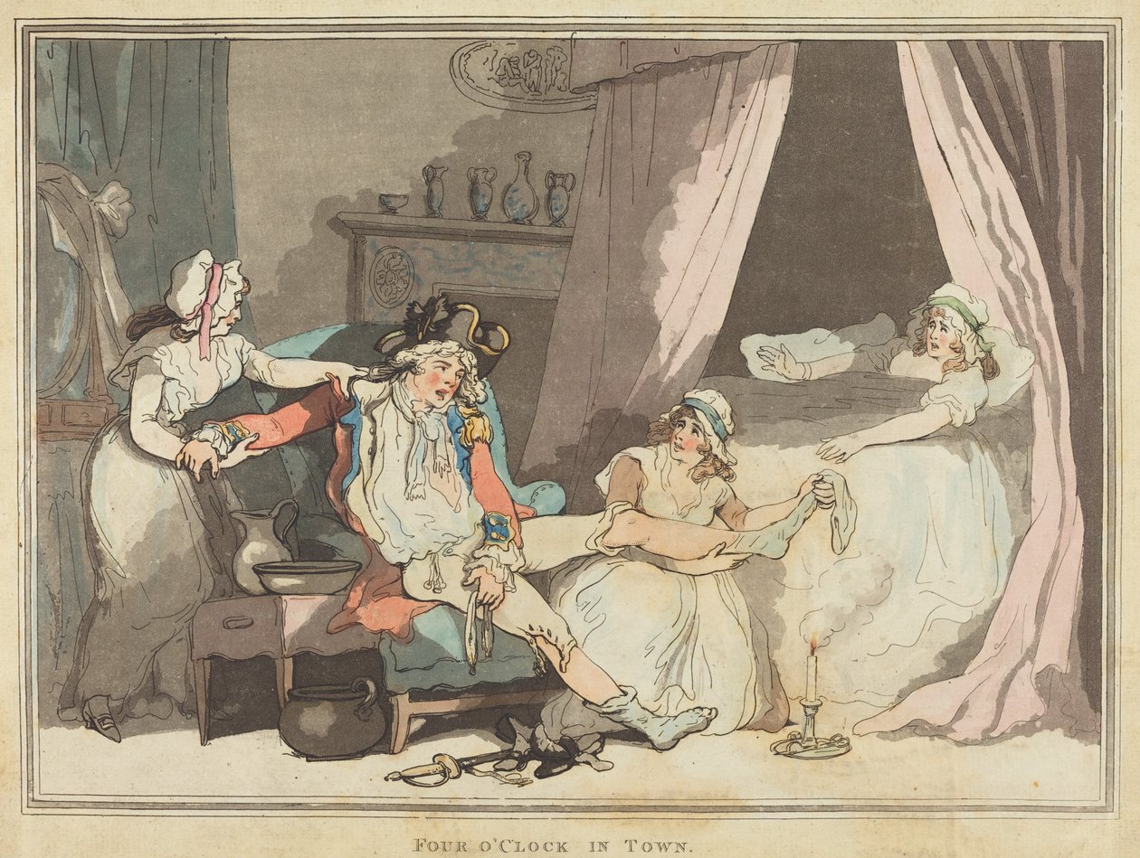 Las cuatro en la ciudad de Thomas Rowlandson