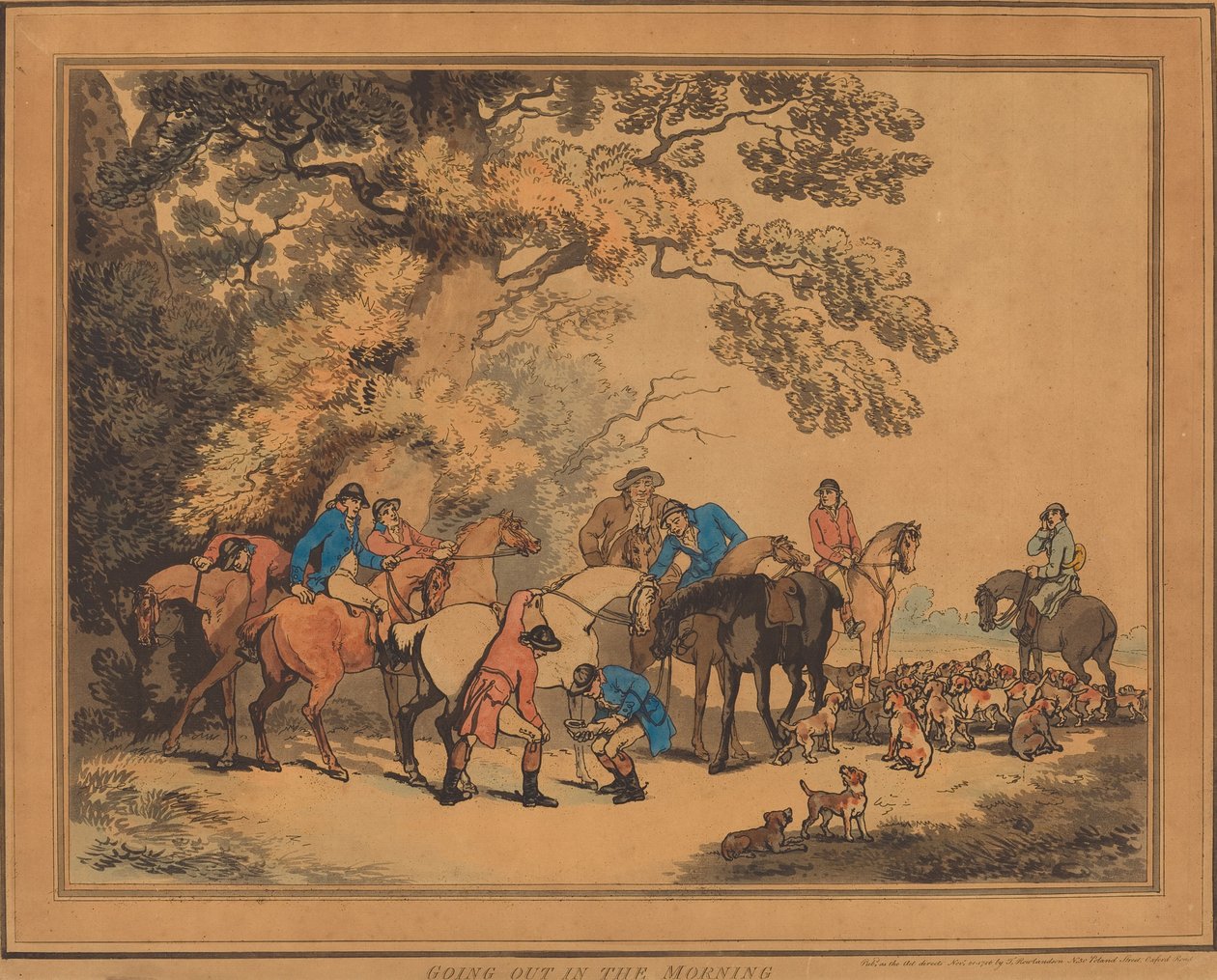 Saliendo por la mañana de Thomas Rowlandson