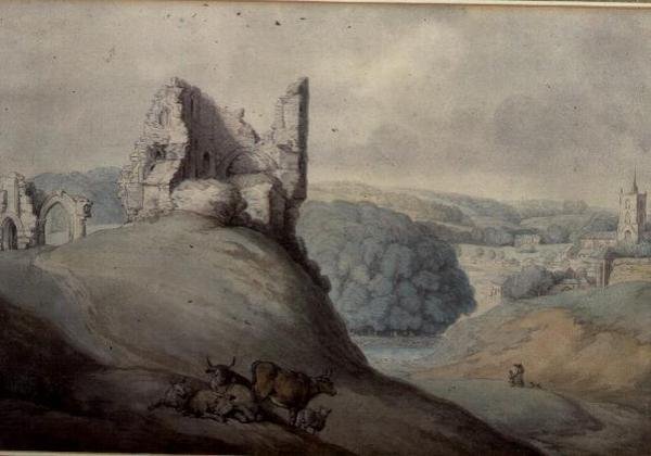 Castillo de Harborough, Yorkshire de Thomas Rowlandson