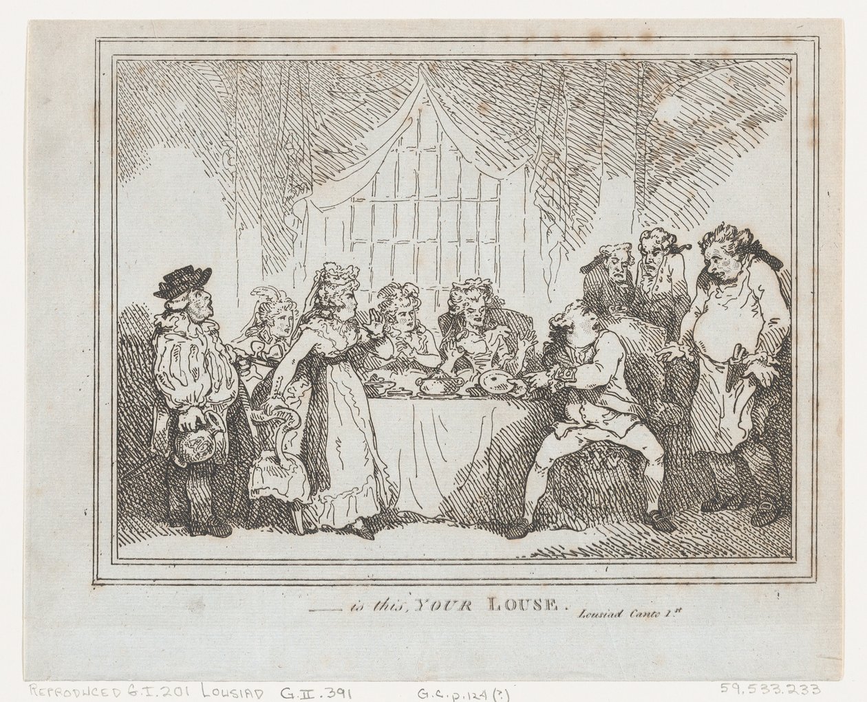 ¿Es este tu piojo?, 1787 de Thomas Rowlandson