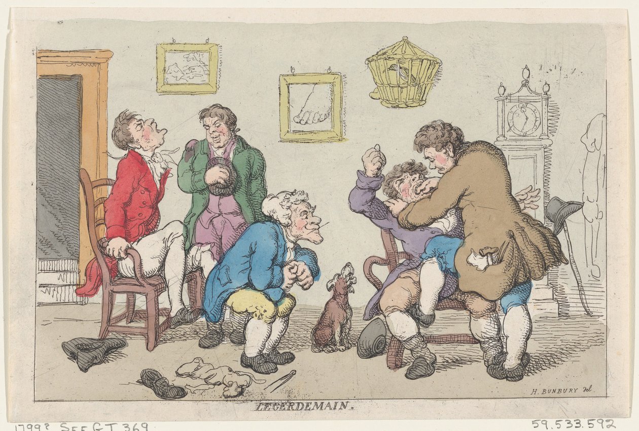 Prestidigitación, 1799 de Thomas Rowlandson
