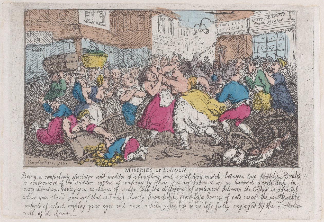 Miserias de Londres, 1807-08 de Thomas Rowlandson