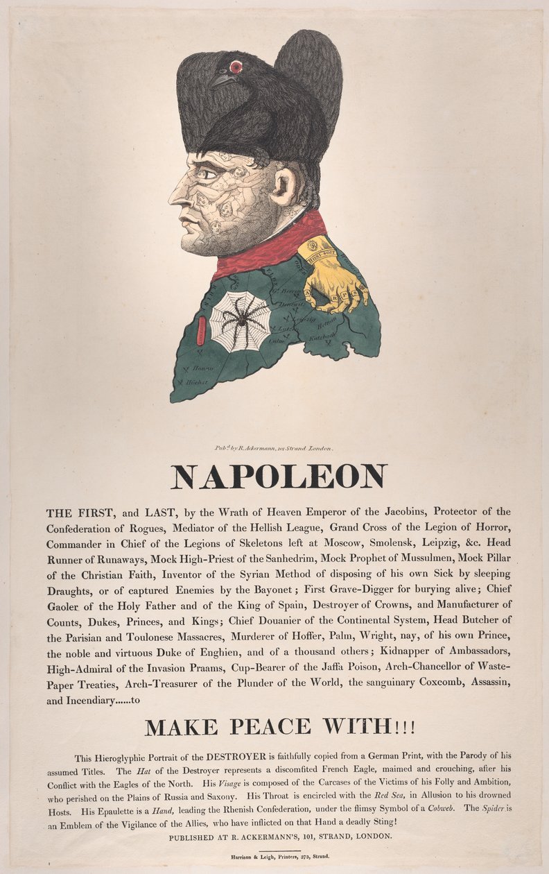 Napoleón, marzo de 1814 de Thomas Rowlandson