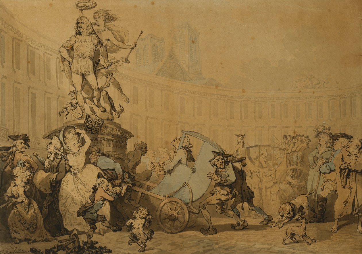 Place Victoire en París, 1784 de Thomas Rowlandson
