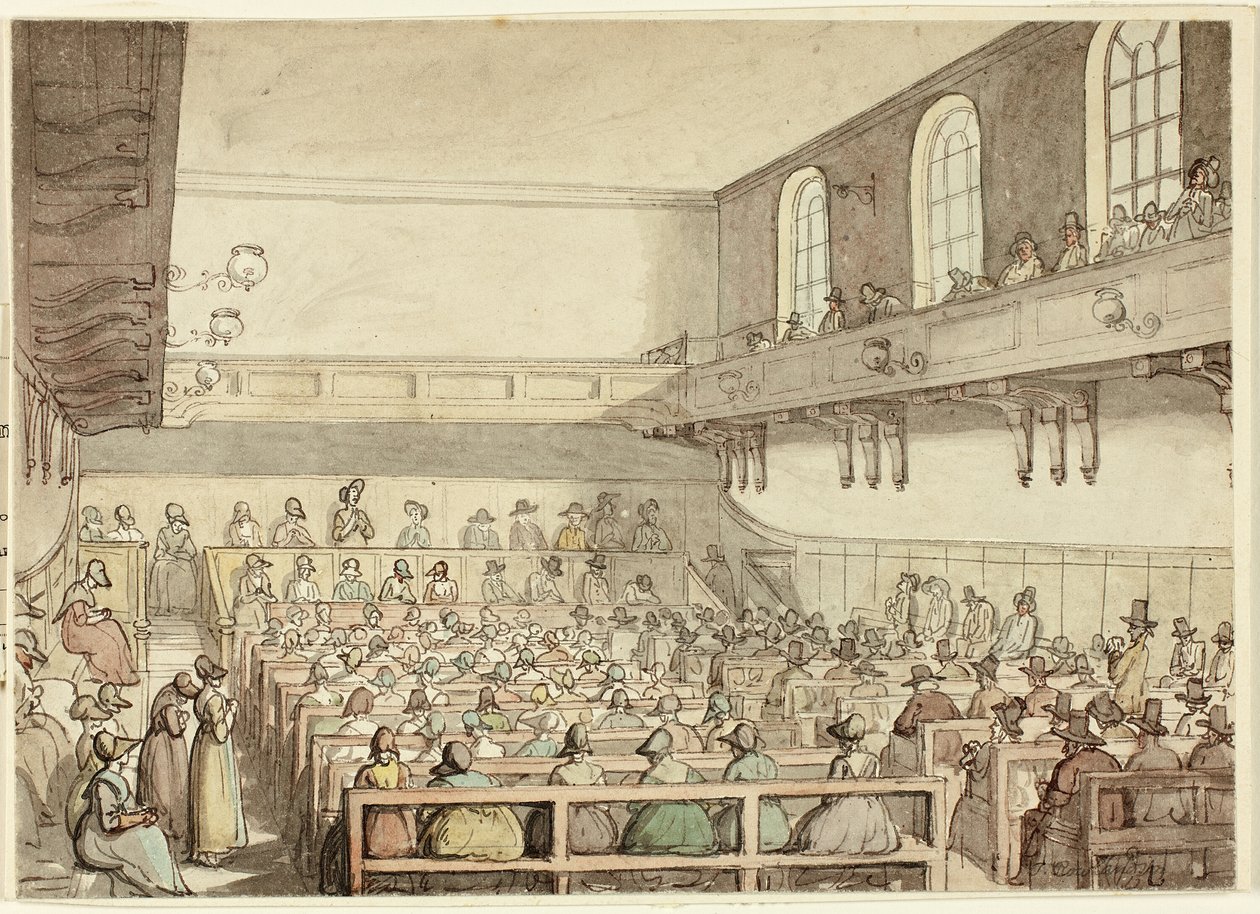 Reunión de cuáqueros de Thomas Rowlandson