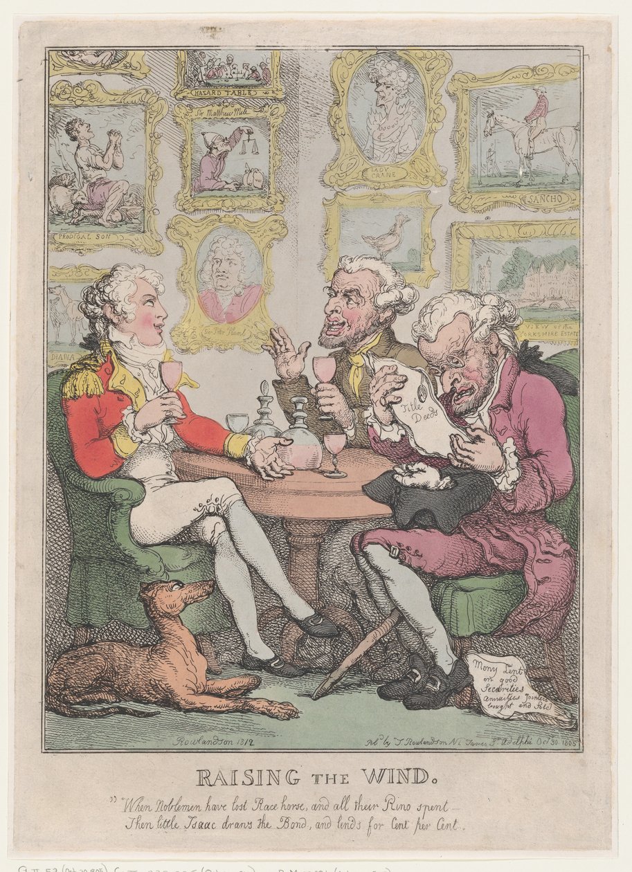 Recaudando el viento, 1805-12 de Thomas Rowlandson