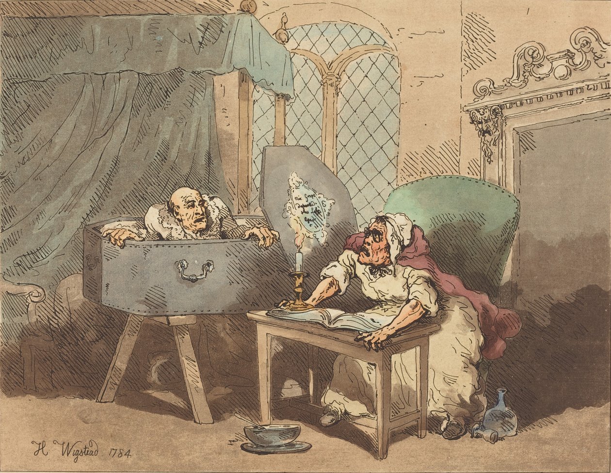 Resurrección, o La enfermera asustada, 1784 de Thomas Rowlandson