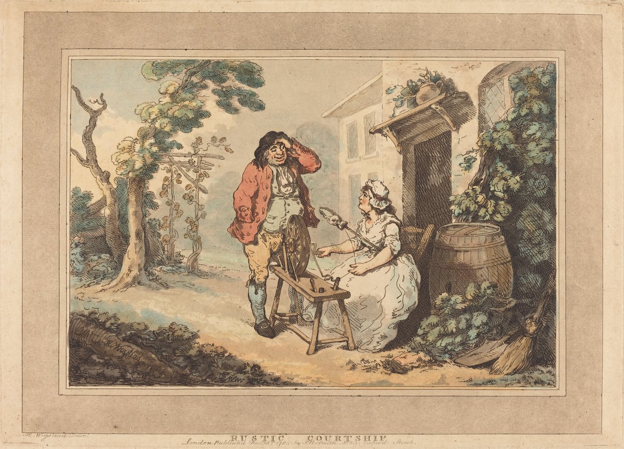Cortejo rústico de Thomas Rowlandson