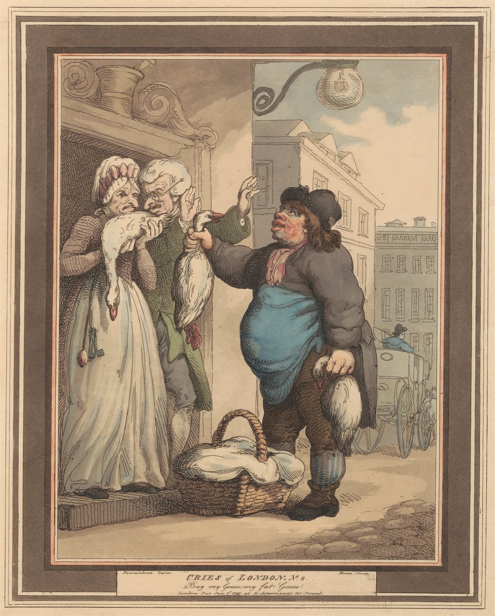 Conjunto de ocho (2): Gritos de Londres de Thomas Rowlandson